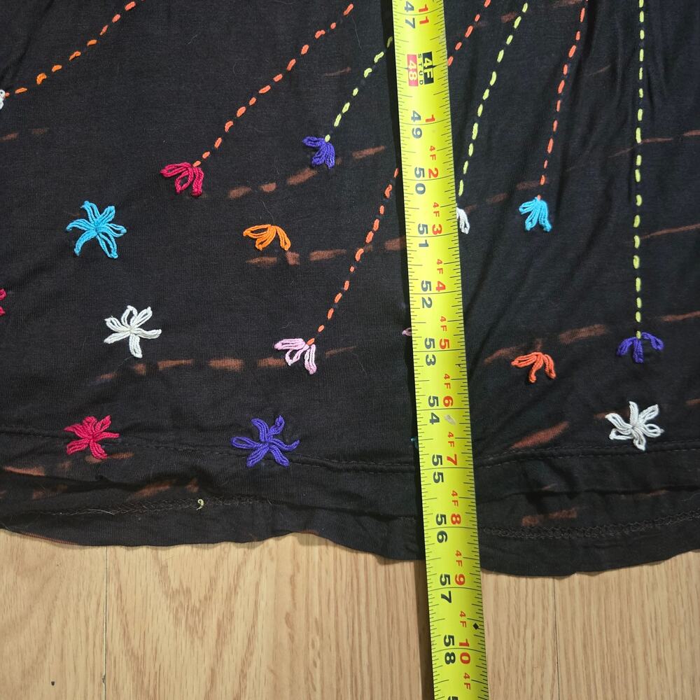 NEW Rising International Handmade Tie Dye Embroidered Maxi Dress L Boho Nepal - Picture 12 of 12